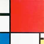 Piet Mondrian Composition 2 with Red, Yellow and Blue oil painting reproduction