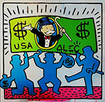 Alec Monopoly Haring oil painting reproduction