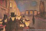 Edvard Munch Evening on Karl Johan Street oil painting reproduction