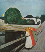 Edvard Munch Girls on the Jetty oil painting reproduction