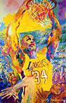 Leroy Neiman Shaq oil painting reproduction