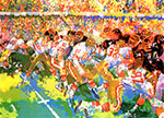 Leroy Neiman Silverdrome Superbowl oil painting reproduction