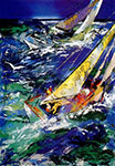 Leroy Neiman High Seas Sailing oil painting reproduction