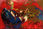 Leroy Neiman Satchmo Louis Armstrong oil painting reproduction