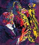 Leroy Neiman Saxman oil painting reproduction