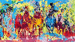 Leroy Neiman Stretch Stampede oil painting reproduction