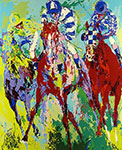 Leroy Neiman Finish Line oil painting reproduction