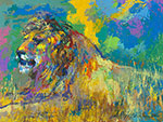 Leroy Neiman Resting Lion oil painting reproduction