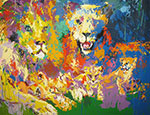 Leroy Neiman Lions Pride oil painting reproduction