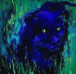 Leroy Neiman Black Panther oil painting reproduction