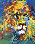 Leroy Neiman Lion and Lioness oil painting reproduction