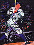 Leroy Neiman Babe Ruth oil painting reproduction