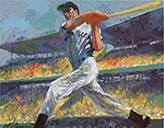 Leroy Neiman DiMaggio Cut oil painting reproduction