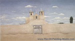 Georgia OKeeffe Front of Ranchos Church oil painting reproduction