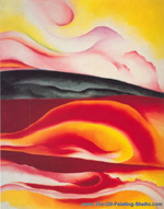 Georgia OKeeffe Red Yellow and Black Streak oil painting reproduction