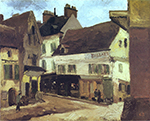 Camille Pissarro A Square in La Roche-Guyon, 1867 oil painting reproduction