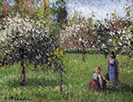 Camille Pissarro Apple Blossoms, Eragny, 1800 oil painting reproduction