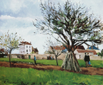 Camille Pissarro Apple Trees at Pontoise, the House of Pere Galien, 1885 oil painting reproduction