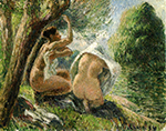 Camille Pissarro Bathers, 1894 oil painting reproduction