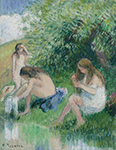 Camille Pissarro Bathers oil painting reproduction