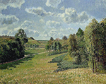 Camille Pissarro Berneval Meadows, Morning, 1800 oil painting reproduction