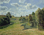 Camille Pissarro Berneval Meadows, Morning, 1800 oil painting reproduction