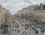 Camille Pissarro Boulevard Montmartre - Afternoon, Sunlight, 1897 oil painting reproduction