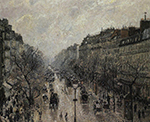 Camille Pissarro Boulevard Montmartre - Foggy Morning, 1987 oil painting reproduction