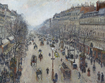 Camille Pissarro Boulevard Montmartre - Morning, Grey Weather, 1897 oil painting reproduction