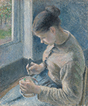 Camille Pissarro Breakfast, Young Peasant Woman Taking Her Coffee, 1881 oil painting reproduction