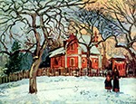 Camille Pissarro Chestnut Trees, Louveciennes, Winter 1872 oil painting reproduction