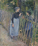 Camille Pissarro Conversation, 1881 oil painting reproduction