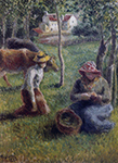 Camille Pissarro Cowherd, 1883 oil painting reproduction