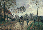 Camille Pissarro Diligence at Louveciennes, 1870 oil painting reproduction