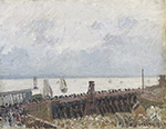 Camille Pissarro Entering to the Port of Havre, Gray Weather, 1903 oil painting reproduction