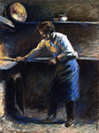 Camille Pissarro Eugene Murer at His Pastry Oven, 1877 oil painting reproduction