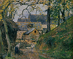 Camille Pissarro Farm at Montfoucault, 1874 oil painting reproduction