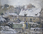 Camille Pissarro Farm at Montfoucault, 1876 oil painting reproduction