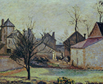 Camille Pissarro Farmyard in Pontoise, 1874 oil painting reproduction