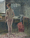 Camille Pissarro Female Nude at the Interior, 1895 oil painting reproduction