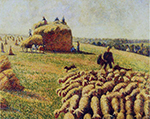 Camille Pissarro Flock of Sheep in a Field after the Harvest, 1889 oil painting reproduction