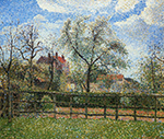 Camille Pissarro Flowering Pear Trees, Eragny, Morning, 1886 oil painting reproduction