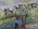 Camille Pissarro Flowering Plum Trees, 1890 oil painting reproduction