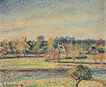 Camille Pissarro Frost, View fom Bazincourt, 1891 oil painting reproduction