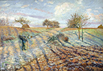 Camille Pissarro Hoarfrost at Ennery, 1873 oil painting reproduction