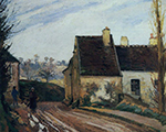 Camille Pissarro Homes near the Osny, 1872 oil painting reproduction