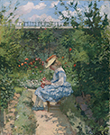 Camille Pissarro Jeanne in Garden, Pontoise, 1872 oil painting reproduction