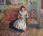 Camille Pissarro Jeanne Reading, 1899 oil painting reproduction