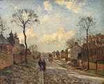 Camille Pissarro La Route de Louveciennes, 1872 oil painting reproduction