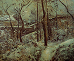Camille Pissarro La sente des pouillsux, Pontoise, effet de niege, 1874 oil painting reproduction